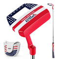 Golf Mallet Putter 34-inch Right Handed High-MOI Patriotic Design for Men & Women