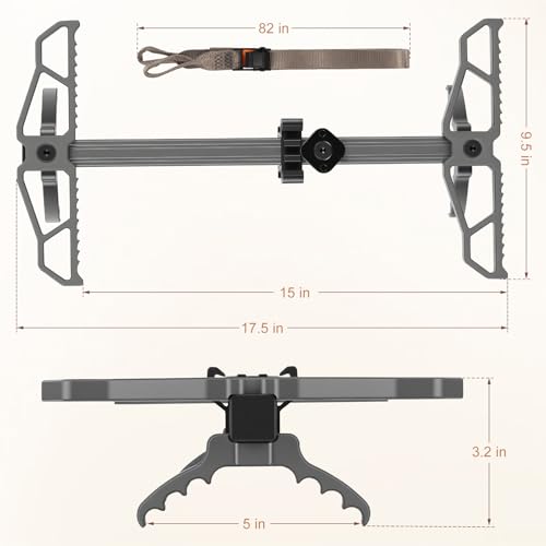 17.5-Inch Aluminum Climbing Sticks for Hunting, Lightweight & Non-Slip, Stackable & Packable, Suitable for Tree Stands & Tree Climbing