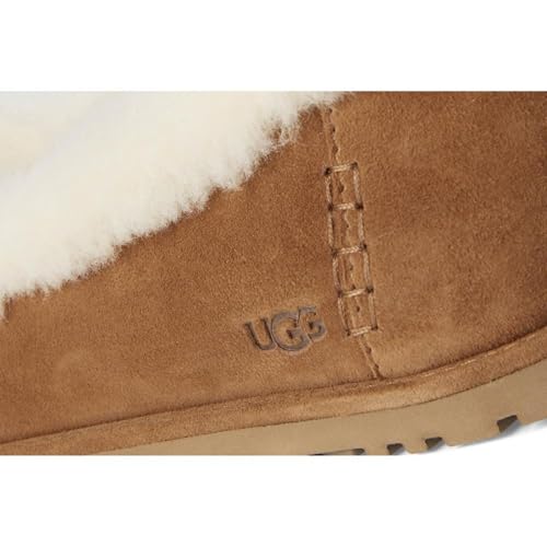 UGG Womens Zora Ballet Flat - Suede & Sheepskin, 6.5 Chestnut
