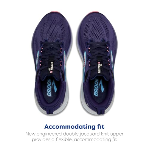 Brooks Women’s Glycerin 22 Neutral Running Shoes - 7X-Wide Blue Ribbon/Peacoat/Dianthus