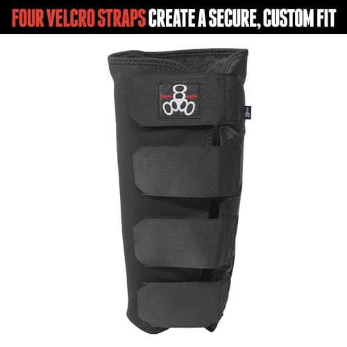 Triple Eight Exoskin Shin and Whip Guard Pads Black Large - BMX & Mountain Biking Safety