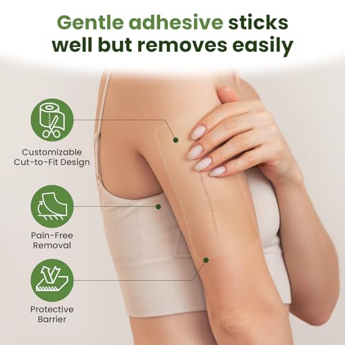 Tea Tree Hydrocolloid Roll Bandages - Cut-to-Size, Waterproof, 2.56 x 16.4 ft