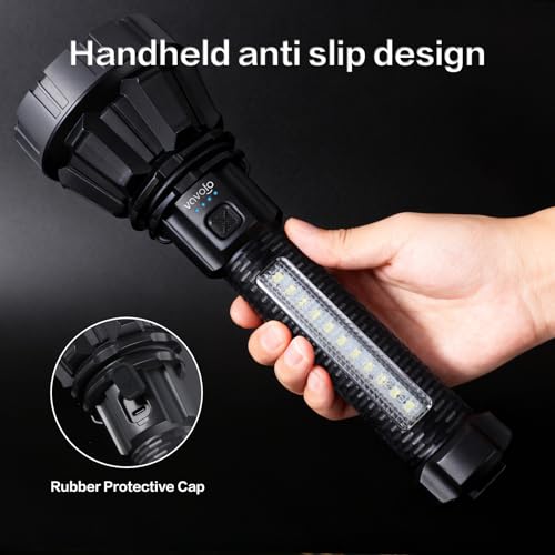 Rechargeable LED Flashlight 350 Lumens Tactical with 4 Modes & Shoulder Strap