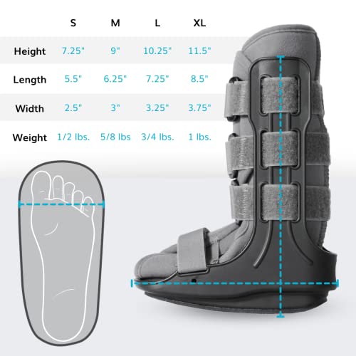 X-Large Pediatric Walking Boot for Kids - Children's Ankle & Foot Support Cast