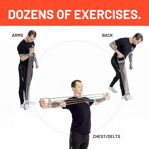 Adjustable Resistance Chest Expander for Men - Portable Upper Body Workout Equipment