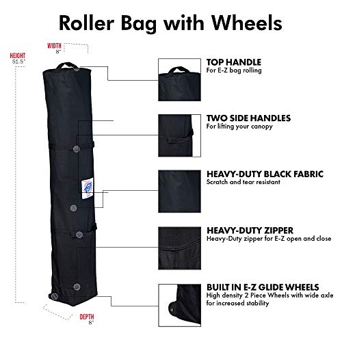 E-Z UP Sierra II 10x10 Royal Blue Instant Pop Up Canopy with Roller Bag & Spike Set
