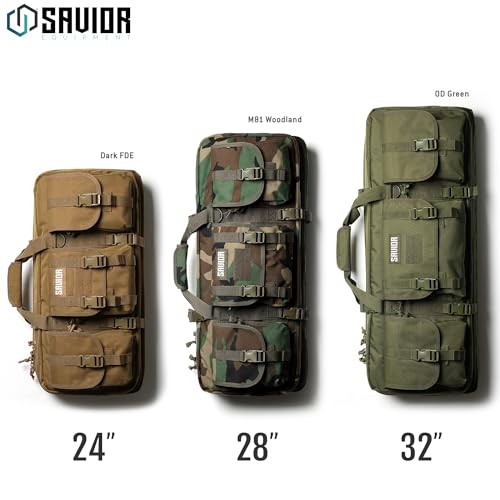 Double Rifle and Pistol Gun Case with Lockable Compartments & Padded Shoulder Strap