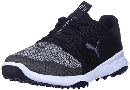 Puma Grip Fusion Sport Men's Golf Shoes - Black & Quiet Shade, Size 11