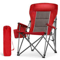 LET'S CAMP Red Oversized Camping Chair 500LBS Heavy Duty Lawn Chair – Single Pack