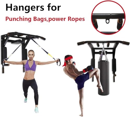 BDL Wall Mounted Pull Up Bar - Multifunctional Chin Up Station for Home Gym