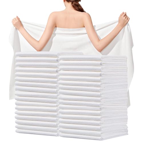 Tvvcalk 50 Pack Disposable Bath Towels Ultra Soft & Quick Dry for Travel & Spa