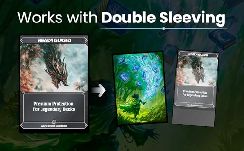 Regular Blue/Green Hand-Drawn Textured Matte Card Sleeves for Trading Cards - 100 Pack