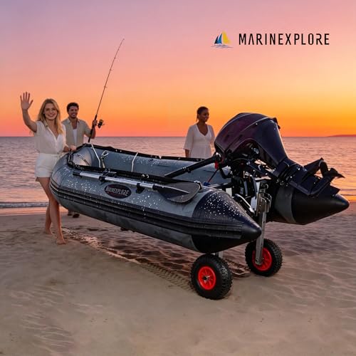 Stainless Steel Boat Launching Wheels with Pneumatic Tires for Trailers