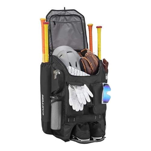 Easton Five Tool Phenom Backpack Equipment Bag - Black Baseball & Softball Gear
