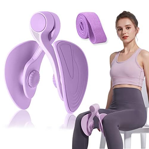 Thigh Exerciser 35lb Pelvic Floor Exercise Devices Inner Thigh Kegel Exerciser Pelvic Floor Muscle Workout Equipment Train for Home Hip Under Desk Exercise Men Women with Band