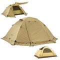 BISINNA 4-Season Backpacking Tent for 2 Persons - Brown, Lightweight, Waterproof, Easy Setup