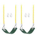 Green Swing Set Seats with 66-Inch Anti-Rust Chains - Pack of 2