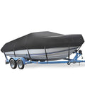 Heavy Duty Waterproof Boat Cover for 17-19ft Trailers - Black, Up to 96-Inch Beam