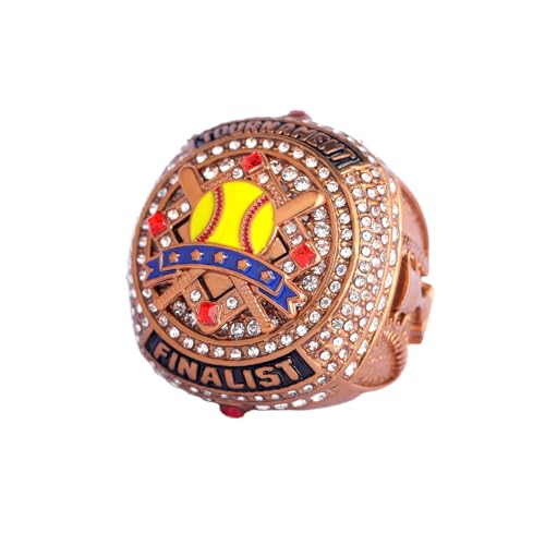 Softball Championship Trophy Rings - 2 or 12 Pack, Team Award, Size 9.5, Gold & Silver