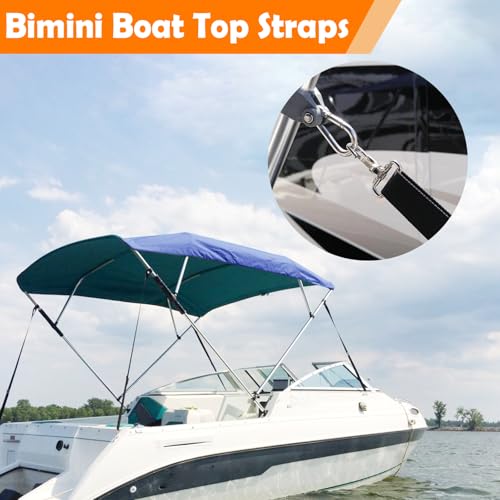 Adjustable Boat Bimini Top Straps with Stainless Steel Snap Hooks – 2 Pack