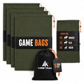 Lone Trail Elk Game Bags 5 Pack - Breathable Ripstop Hunting Meat Storage