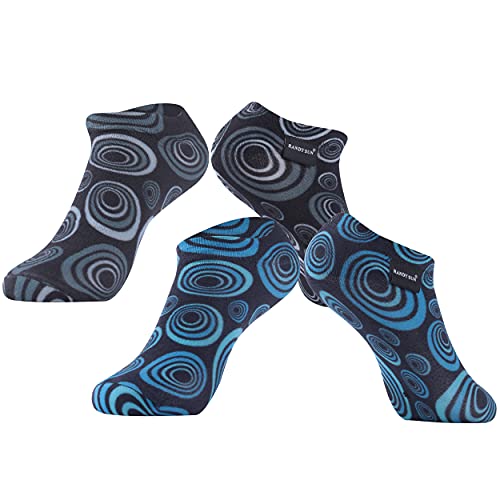 RANDY SUN Waterproof Ankle Socks - Unisex Cycling, Hunting, Fishing, Running 2 Pairs Sky & Black Ultra-Thin No Show Socks
