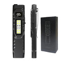 High Lumens Flat LED Flashlight with Digital Display, USB-C Rechargeable, Waterproof