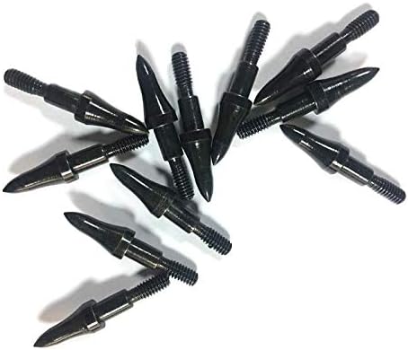 Skiennix Archery Arrow Tips - 12pcs Field Points in 75/100/125/150 Grain | 5/16 Inch Screw-In Bullet Points for Target Shooting