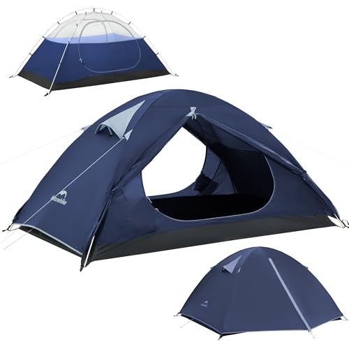 Naturehike Bleik-A 3-Person Waterproof Camping Tent Blue Lightweight Backpacking Shelter