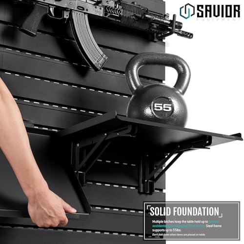Obsidian Black 17" Heavy-Duty Wall Rack System for Workbenches & Storage