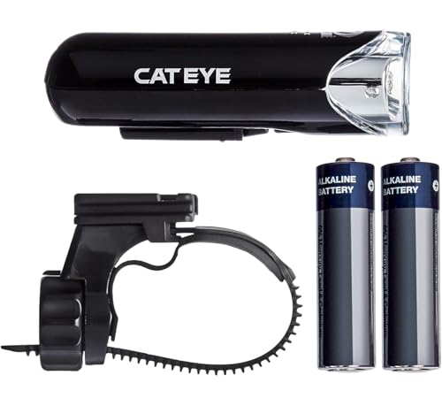CATEYE HL-EL135N Bike Headlight – Bright 3 LED Bicycle Light with OptiCube™ Lens Technology, Easy Setup FlexTight™ Mount, Multiple Lighting Modes, Battery-Powered Operation, up to 320 Hours Runtime
