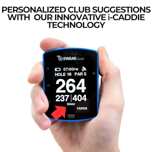 Izzo Swami KISS 2.0 Handheld Golf GPS Rangefinder Blue with Magnetic Attachment
