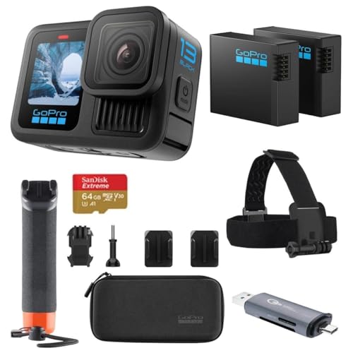 GoPro HERO13 Black Action Camera Essentials Kit with 5.3K Video & Accessories
