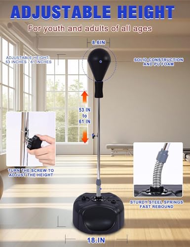 Sfeoot Style5 Adjustable Freestanding Punching Bag with Stand – Speed Reflex Boxing