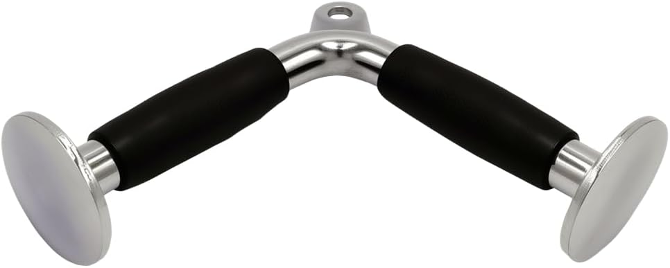 Qibylift LAT Pull Down Bar - V-Shaped Rotating Press Down Bar for Strength Training | Cable Machine Accessory