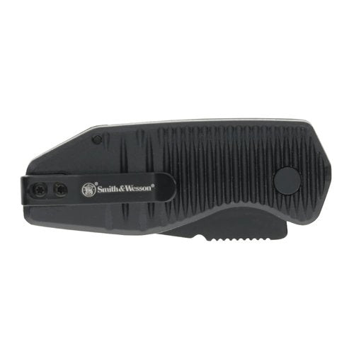 Smith & Wesson Special Ops Push Button Auto Folder Mini with 2" Drop Point AUS-8 Steel Blade, Automatic Locking, Pocket Clip, for Tactical, Outdoors, and EDC