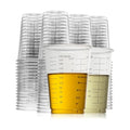 Disposable Measuring Cups Set - 50 Clear 8 oz Plastic Mixing Cups for Baking & Crafts