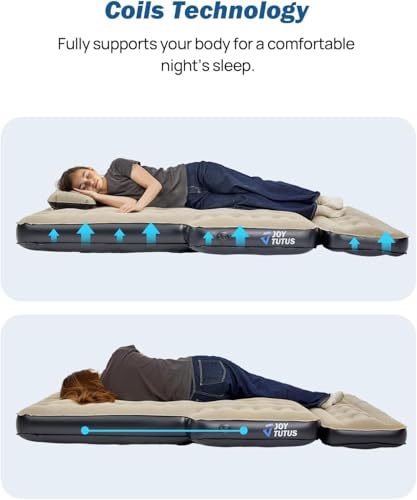 Truck Bed Air Mattress with Removable Extension for Compact Regular Beds