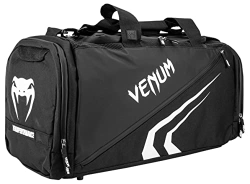 Venum Trainer Lite Evo Sports Bag - Black White, Large Main Compartments