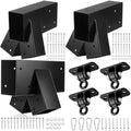 Duraaamo Heavy Duty Swing Set Bracket Kit Black - DIY Backyard Playground Hardware