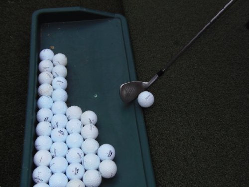 Commercial Golf Ball Tray for Indoor & Range Practice, Heavy Duty Plastic Organizer