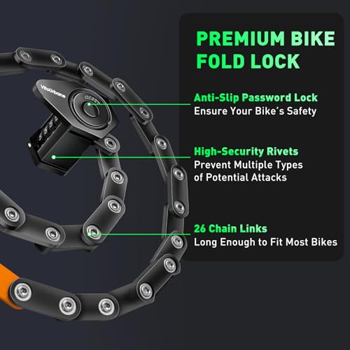 Heavy Duty Electric Scooter & Bike Lock - Folding Combination Security Chain