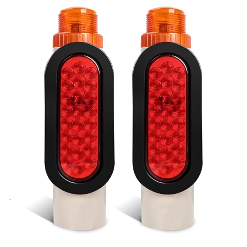 2PCS Boat Trailer Guide Pole Lights with Turn Signal & Brake, Waterproof Marine LED