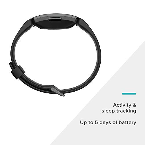 Fitbit Inspire HR Heart Rate & Fitness Tracker with Black Band – Water-Resistant, 24/7 Monitoring