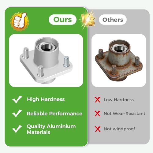 10L0L Front Wheel Hub Assembly Set for EZGO TXT Golf Cart 1979-2001.5