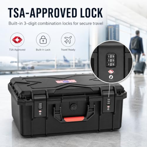 Kinghardcase Pistol Gun Case for Multiple Handguns & Magazines - Ink Black