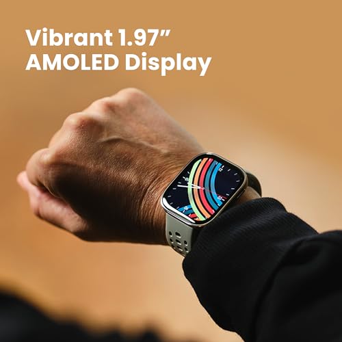 Black Amazfit Bip 6 Smart Watch with 1.97" AMOLED GPS Fitness Tracker