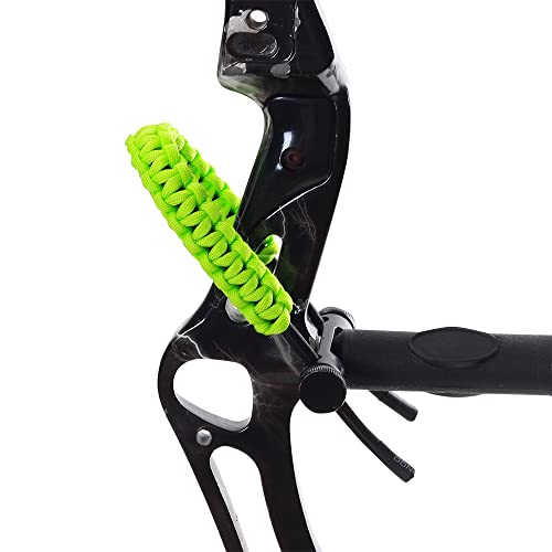 Adjustable Braided Archery Bow Wrist Sling for Hunting & Target Shooting - Green