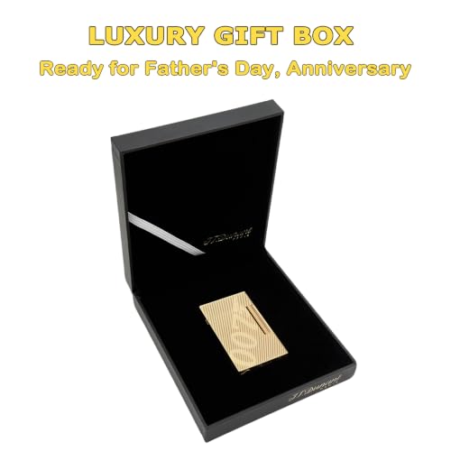 Gold 007 Style Brass Lighter with Crisp Ping Sound - Luxurious Gift-Ready