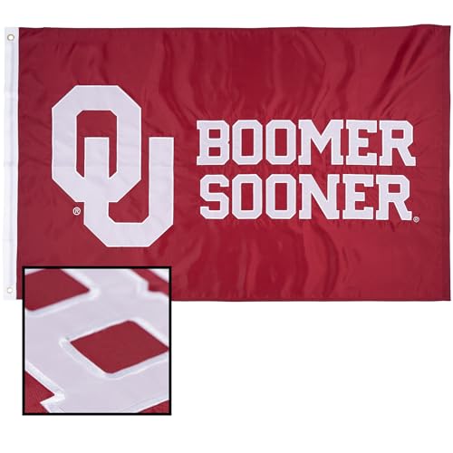 University of Oklahoma 3x5 Ft Embroidered Flag - Outdoor Display